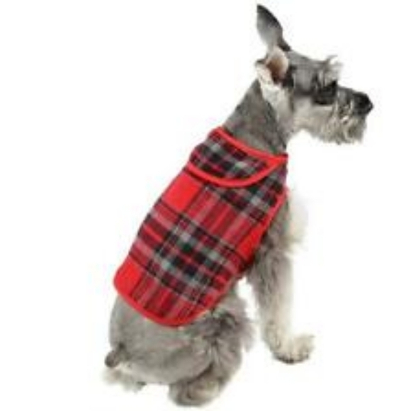 Martha Stewart Other - MARTHA Stewart Red Plaid Tweed Barn Coat For Dogs Small